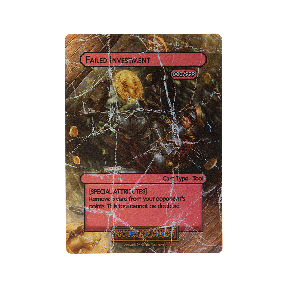 Failed Investment Card